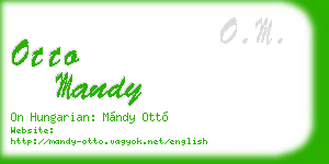otto mandy business card