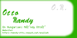 otto mandy business card